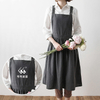 Adult childrens custom logo apron Japanese style studio floral pleated skirt with cotton and linen apron