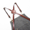High Quality Exquisite Thick Denim Fabric Leather Straps Work Apron With Pockets LOGO Custom