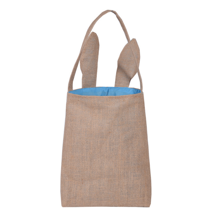 Cute exquisite new product large capacity linen tote shopping bag 