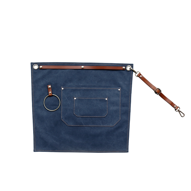 Popular Washed Thicken Canvas Restaurant Waiter Uniform Carpenter Tool Waist Half Work Apron