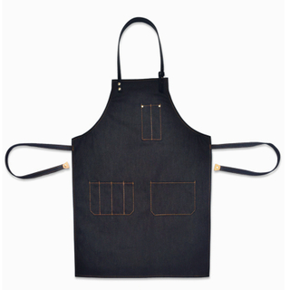 Simple Black Denim Cloth West Restaurant Work Shop Barista Hairdresser Painting Custom Tool Apron
