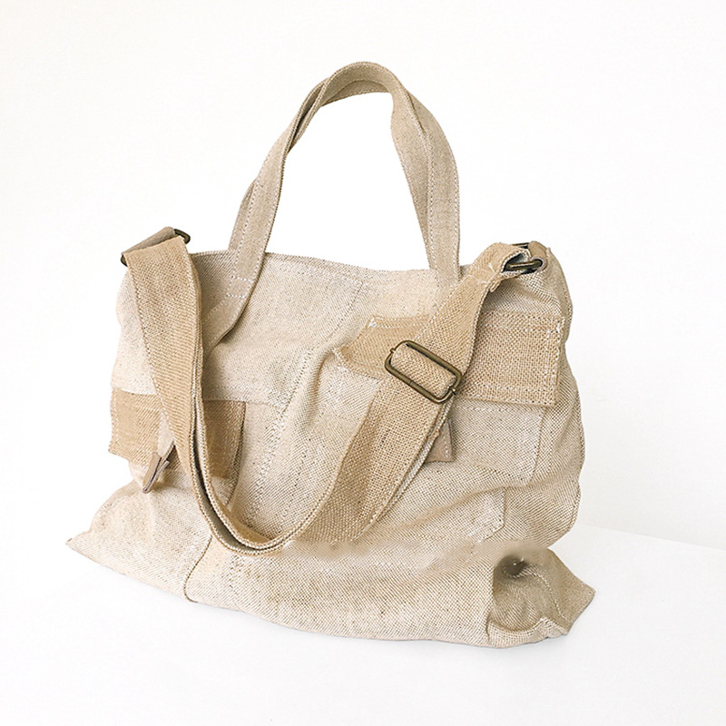 Thick wear-resistant high quality new product linen tote shopping bag custom with adjustable strap