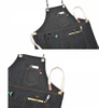 Hot sale multifunction eco friendly breathable reusable strong cotton canvas denim apron for men