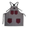 High Quality Canvas Fabric Leather Straps Work Apron With Pockets