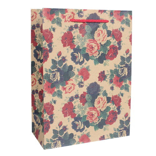 Customize kraft paper bag recycled brown paper bag with handle