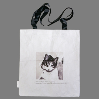 Lightweight waterproof breathable cartoon printing dupont shoulder tote bag tyvek fashion shopping bag for sale