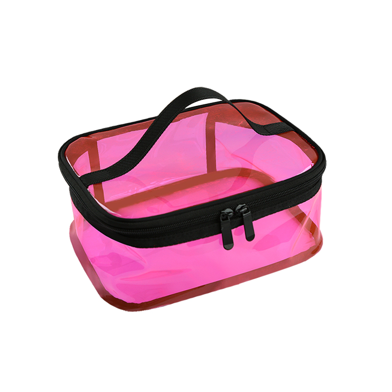 Logo printed custom outdoor travel portable and practical transparent waterproof pvc storage zipper bag for sale