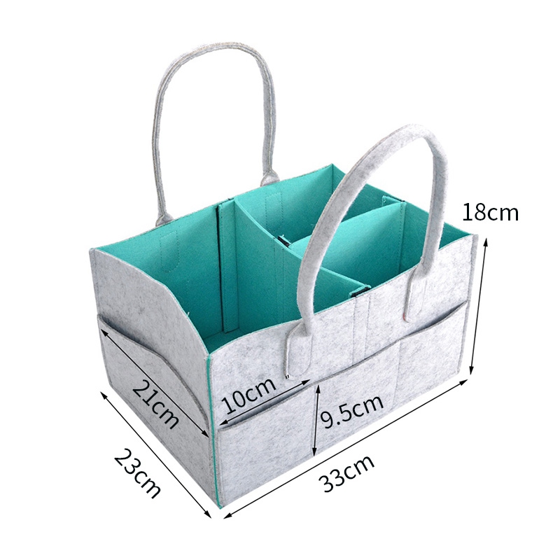 Felt Material Baby Diaper Large Capacity Handbag Eco Friendly Breathable Felt Storage Baskets With China Supplier
