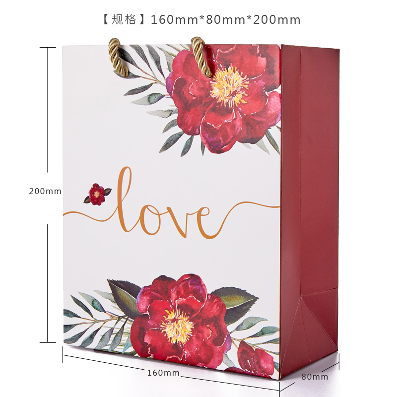 Wholesale custom packaging cardboard fancy paper gift bags with handles