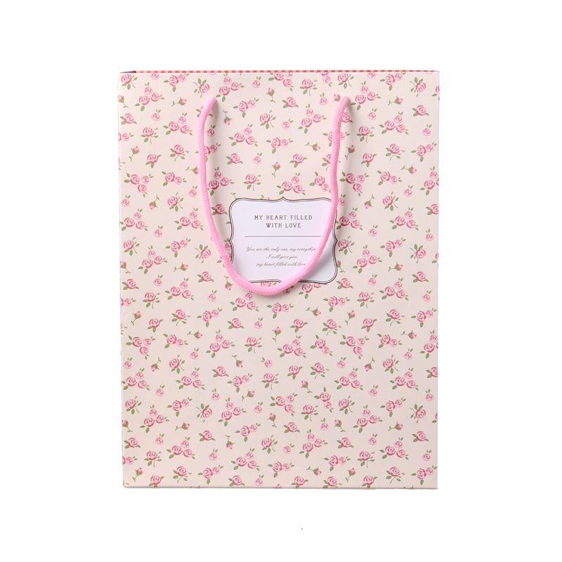 Wholesale custom logo printed white brown kraft gift shopping paper packaging bag with handle