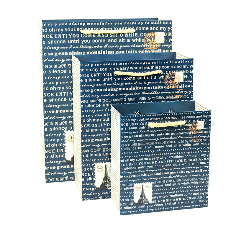 Factory cheap high quality luxury matte black custom printed retail paper gift bag for shopping