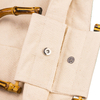 China Supplier oem original custom eco friendly breathable recycled canvas tote bag with bamboo handle