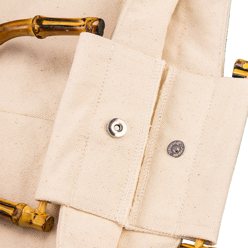 China Supplier oem original custom eco friendly breathable recycled canvas tote bag with bamboo handle