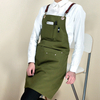 New Design Double-sided Cotton Work Apron With Leather Straps