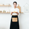 New Design Durable Cafe Shop Baking Work Apron with Leather Belt