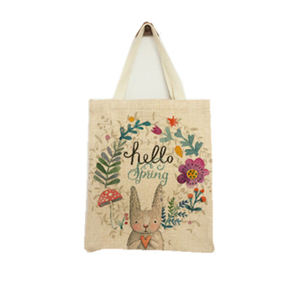 Logo printing reusable jute shopping bag