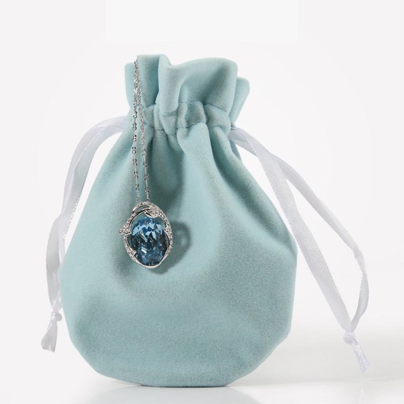 Custom wholesale new design velvet drawstring bag