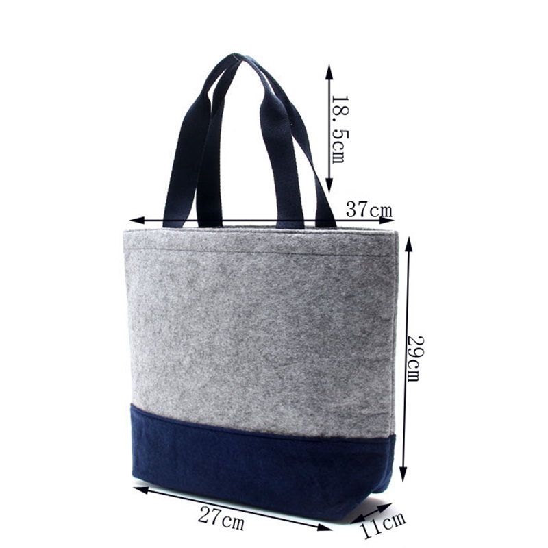 China supply top grade plain design fashional felt shopping bag with low price