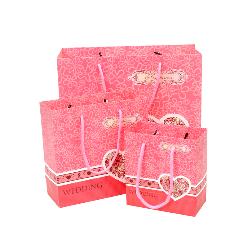  Customized logo packaging shopping rainbow printed handbag christmas colorful printing gift custom paper bag