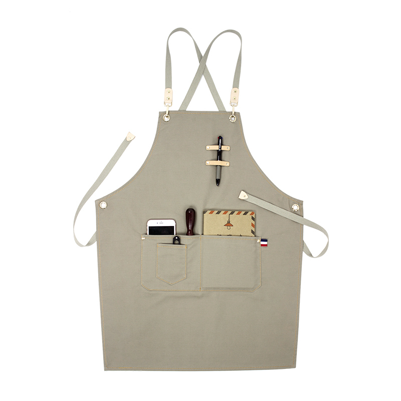 High quality thick heavy duty men work apron cotton canvas breathable long denim apron with promotional price
