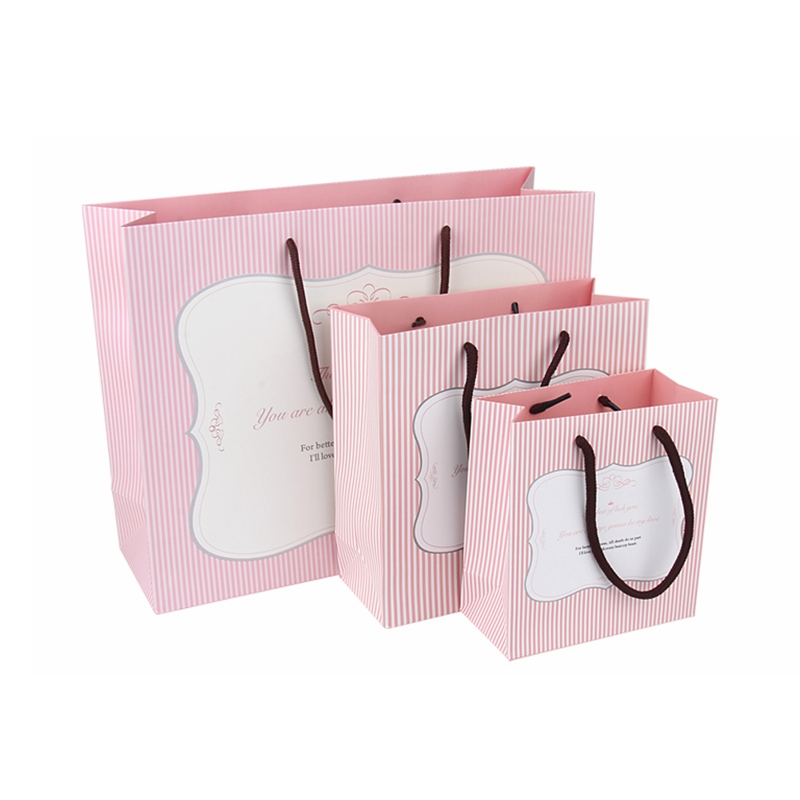 Factory customize coated fold able paper bag for luxury gift paper shopping bag