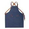 Korean Fashion Barista Barber Floral Baking Denim Work Apron Wholesale