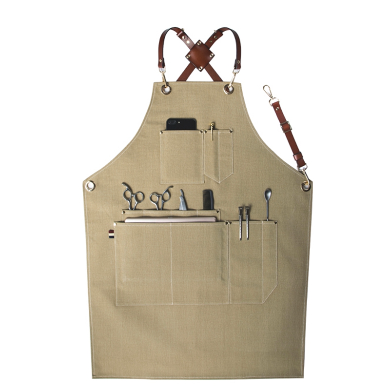 Newest hot selling custom printing colorful cotton canvas work apron