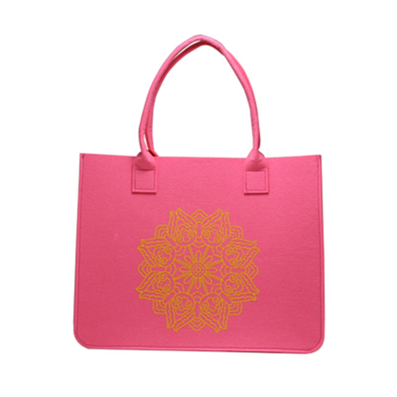 Factory direct wholesale low price cheap eco friendly recycled felt shopping tote bag with strong load bearing
