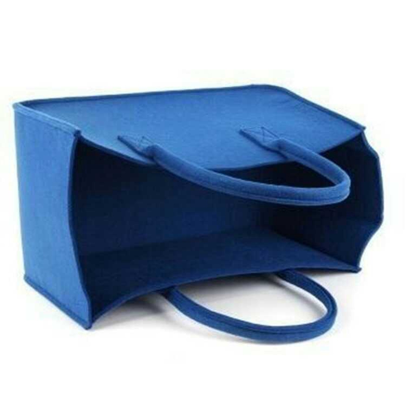 New fashion high quality eco friendly logo printed custom promotion price felt shopping tote bag