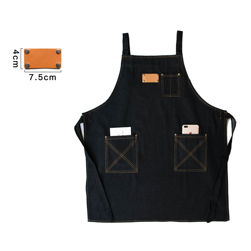 LOGO Custom Durable Thicken Denim Fabric Workshop Work Apron