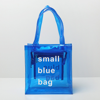 Customized printed plastic clear tote pvc bag 