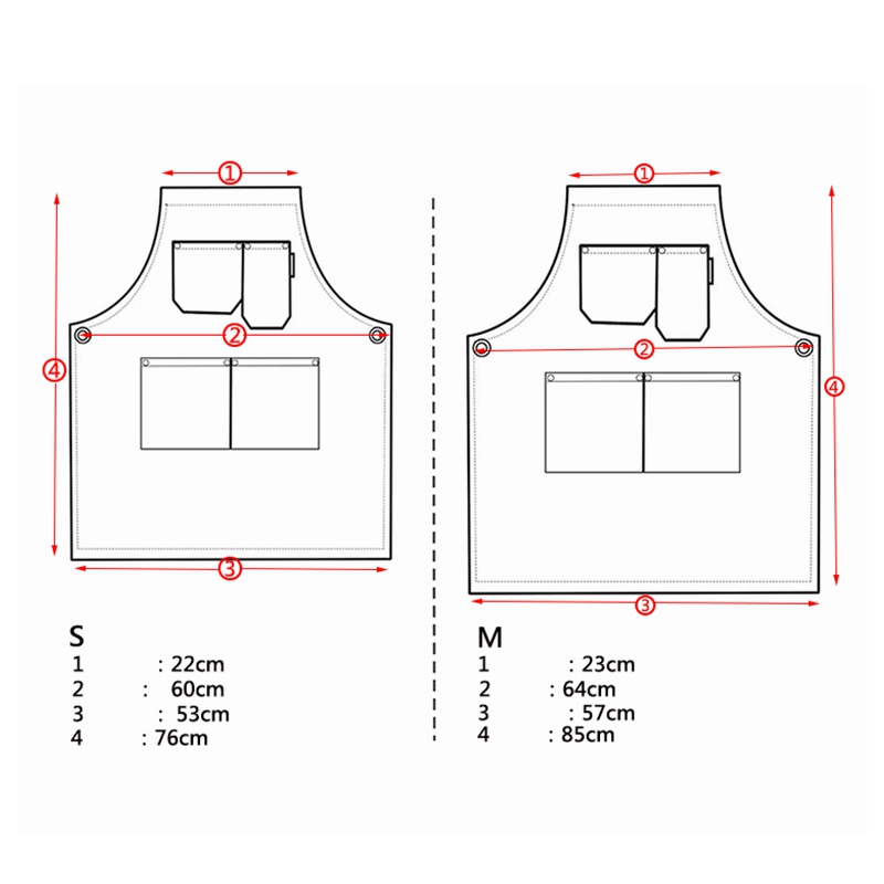 Hot Sales Household Comfortable Cotton Fabric Kitchen Apron With Belt And Tool Pockets
