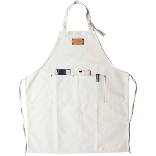 Wholesale Custom Logo White Canvas Household Apron