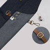 Wholesale Durable Superior Denim Fabric Work Apron With Leather Straps