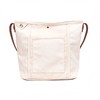 New style large capacity fashion eco friendly portable canvas messenger bag with leather strap