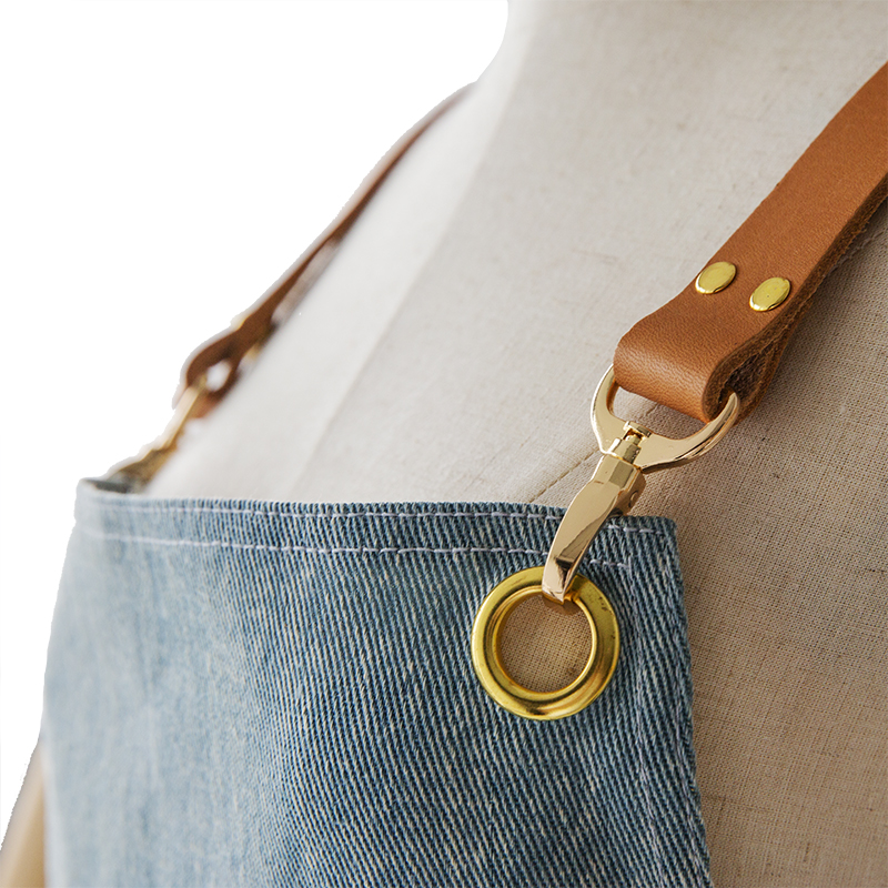 New style eco friendly breathable women denim canvas apron