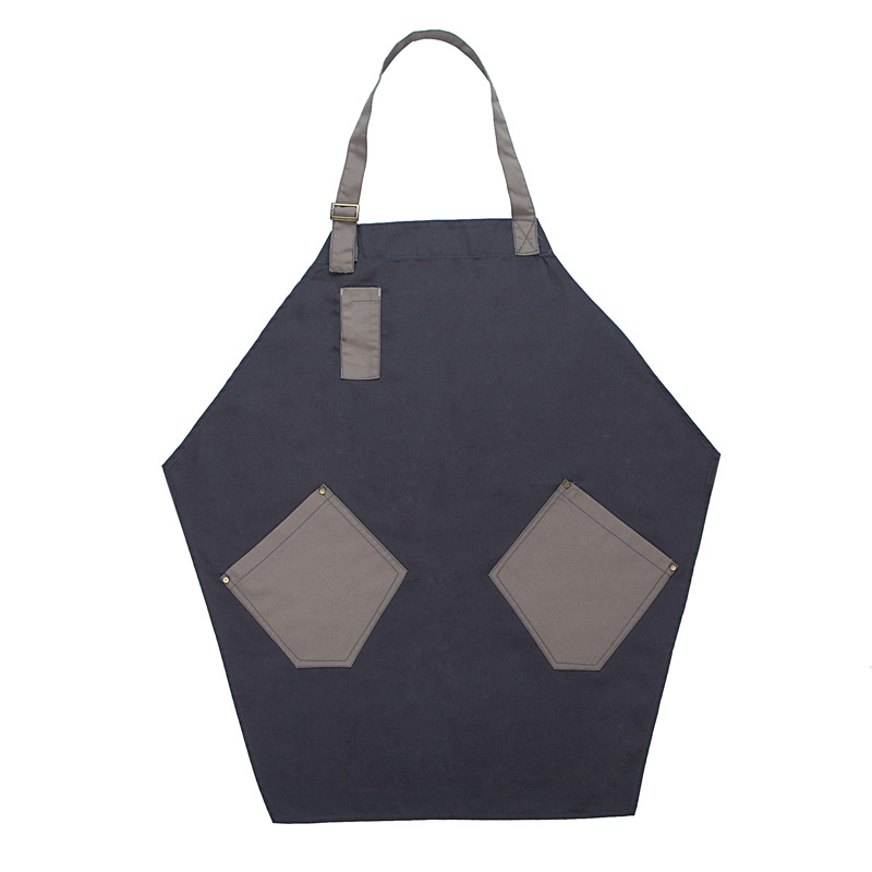 Custom logo coffee shop home unisex canvas hanging neck apron