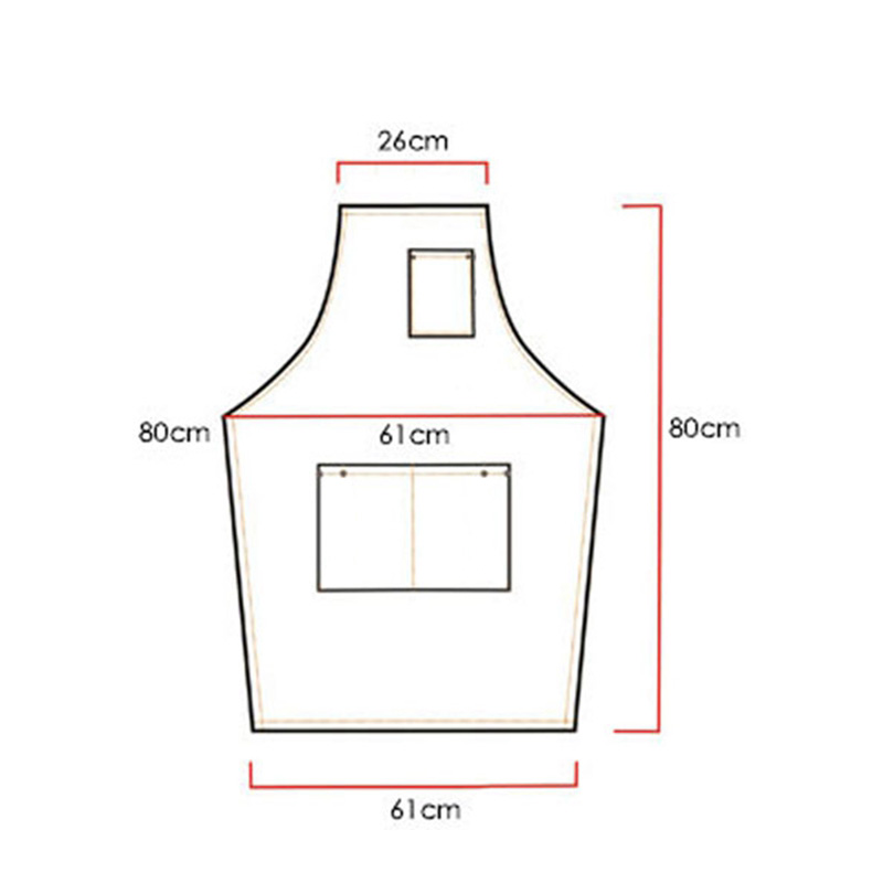 Household Durable Denim Fabric Kitchen Cooking Apron With Pockets