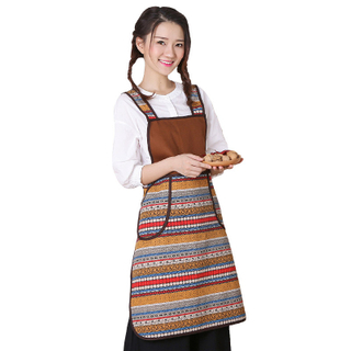 New Adult Sexy Bohemian Style Printing Soft Canvas Fabric Apron Elegant Ethnic Style Waist For Ladies