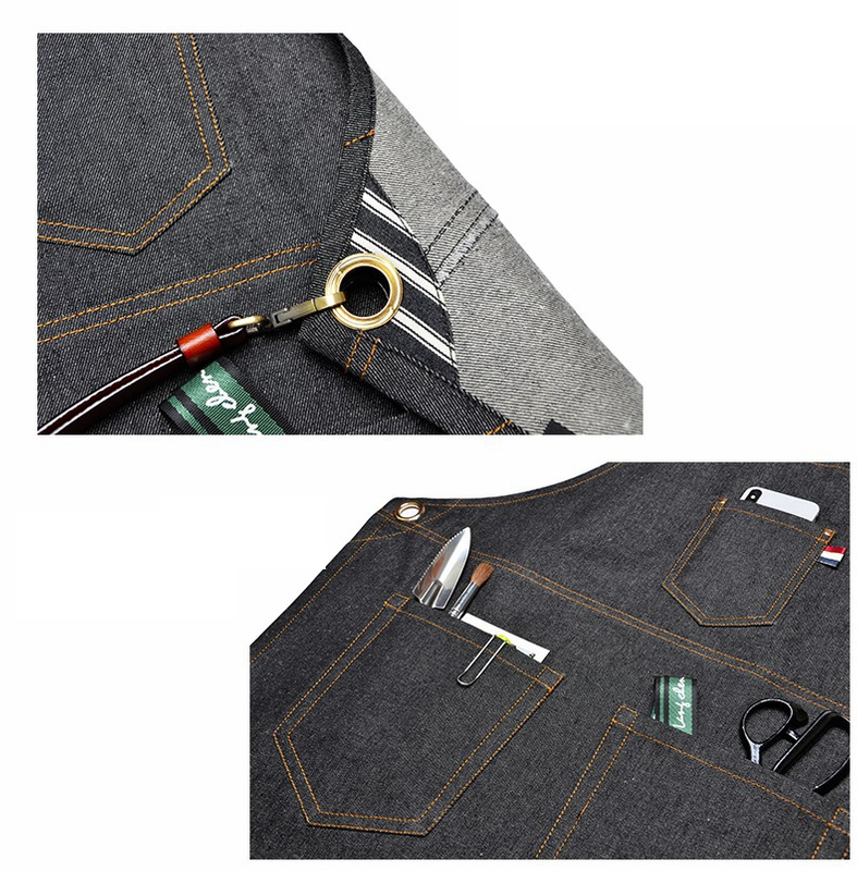  Strong durable factory profession custom thick denim apron with preferential price