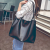 Fashion pu leather large capacity shopping tote bag