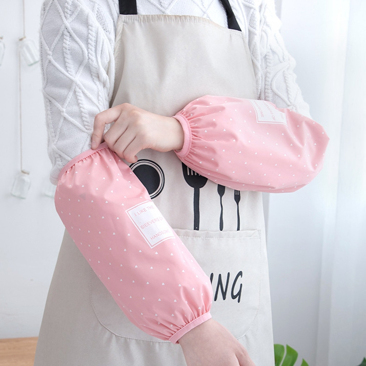 Waterproof anti-fouling anti-oil household office cute cartoon long sleeve