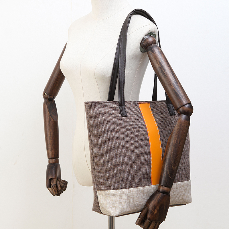 Amazon hot sale high quality simple design waterproof fashional linen cotton bag