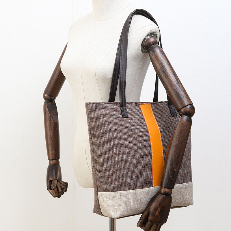 Amazon hot sale high quality simple design waterproof fashional linen cotton bag