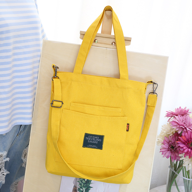 Fashion poratble polyester cotton canvas bag