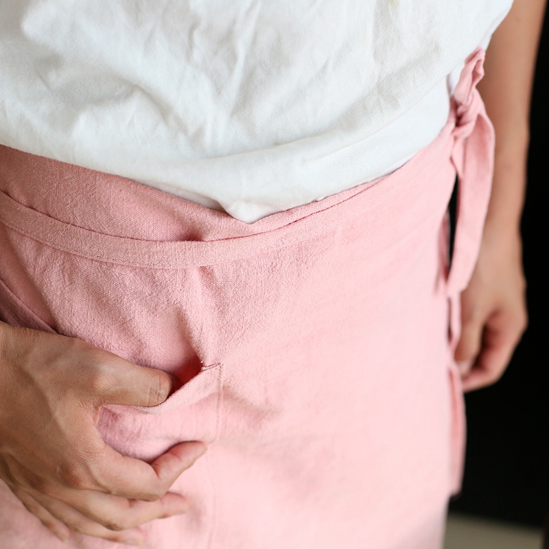 New Popular Linen Fabric Household Kitchen Apron for Men And Women