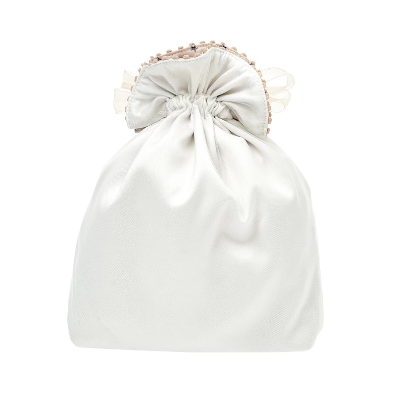 Hot selling gift drawstring silk pouch custom printing satin bag