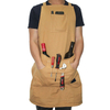 Adjustable Wear-resistant Overall Canvas Tool Apron with Firm Pockets