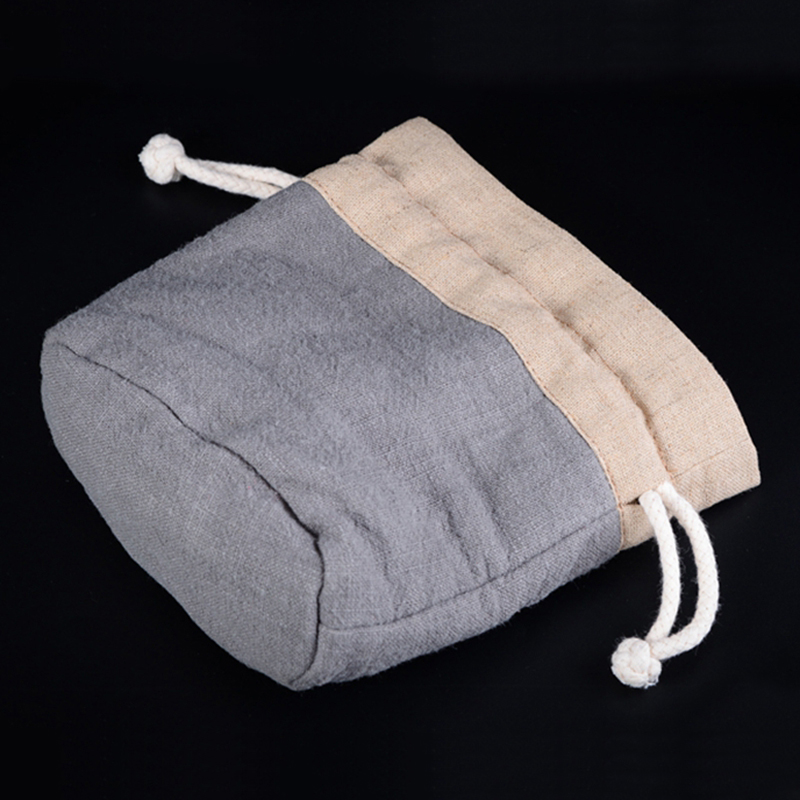 Breathable eco friendly linen drawstring gift bag 