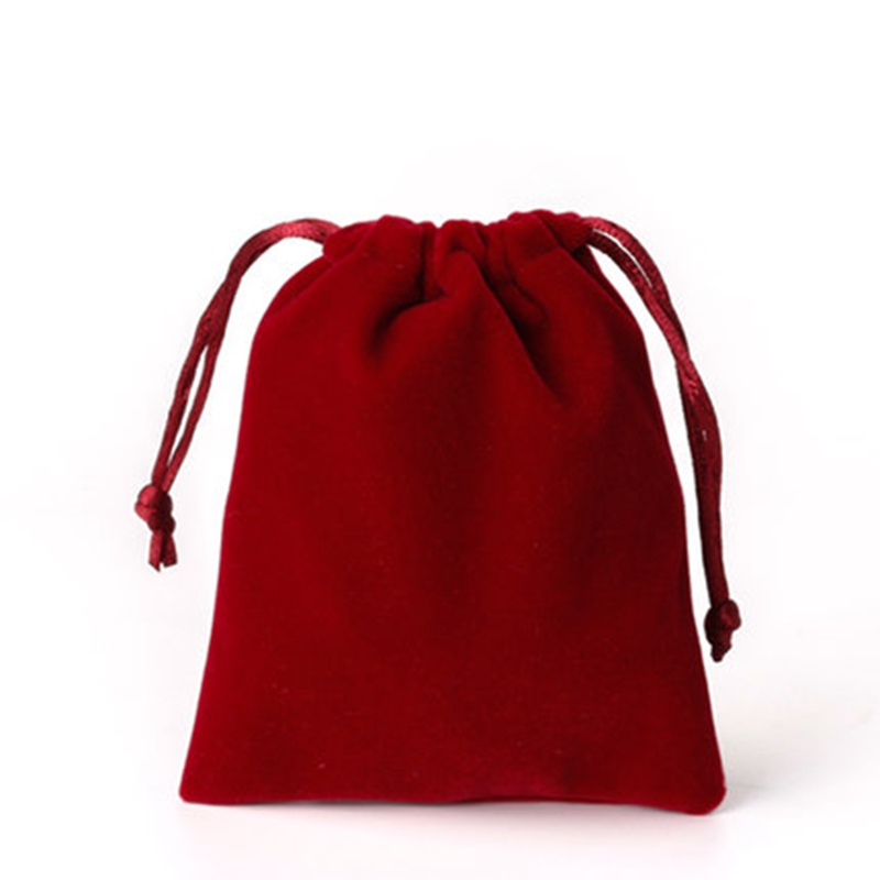 Wholesale custom velvet drawstring jewelry necklace pouch bag